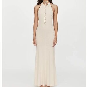 Christopher esber beach quartz halter dress bone